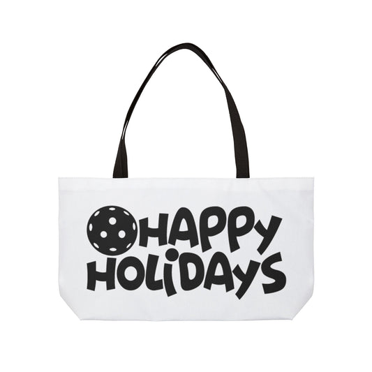 Pickleball Sporty Weekender bag - Happy Holiday White