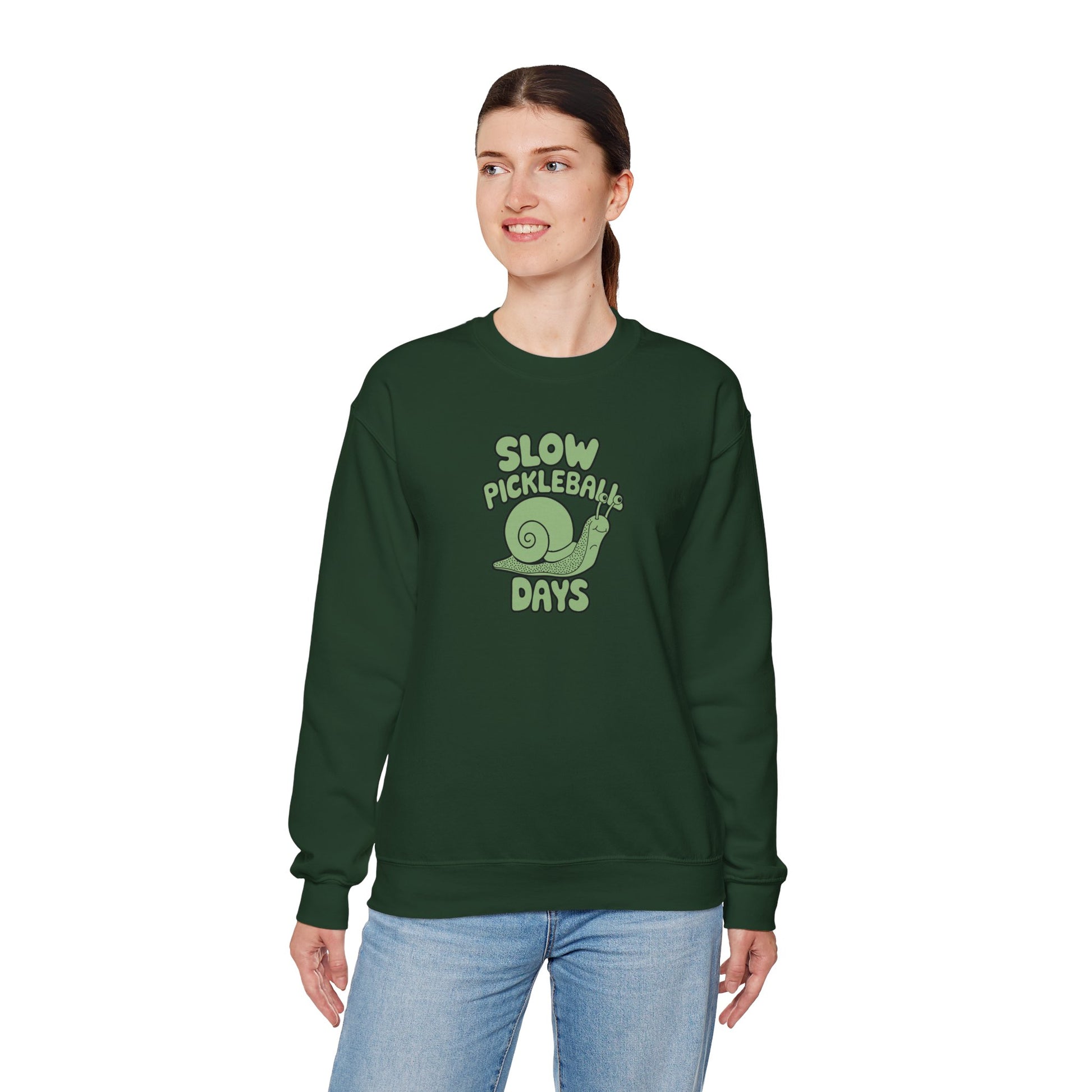 Women's Comfy Pickleball Sweatshirt - Slow Pickleball Days