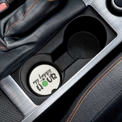 Pickleball Durable Car Coaster - My Happy Hour