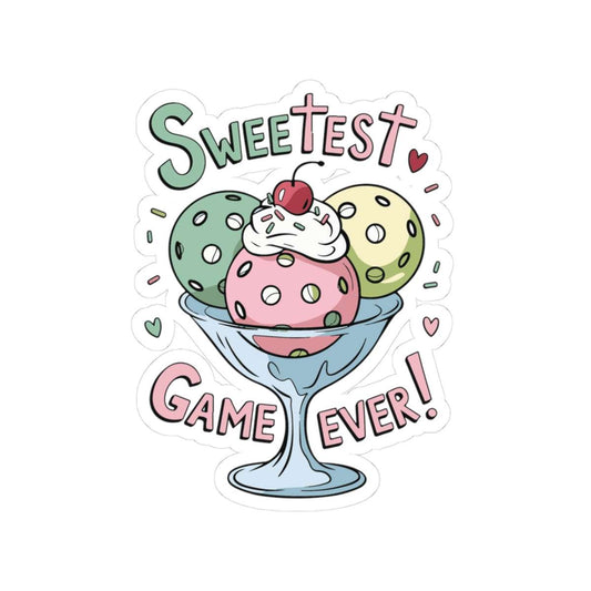 Pickleball Cute Stickers - Sweetest Game Ever