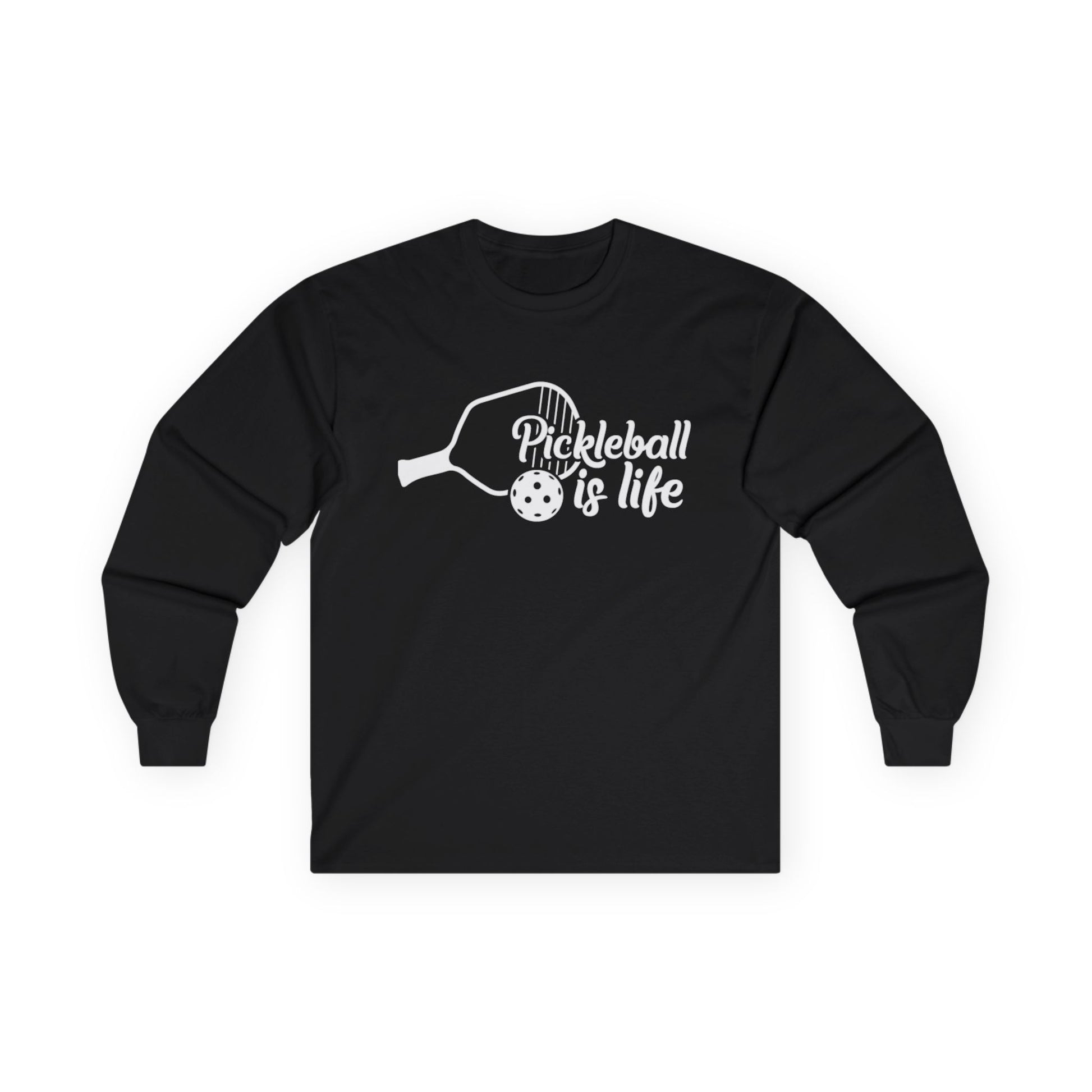 Women's Comfy Pickleball Long Sleeves top - Pickleball Is Life Black