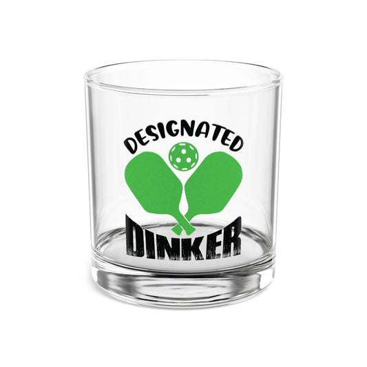 Pickleball Witty Rocks Glass - Designated Dinker Clear