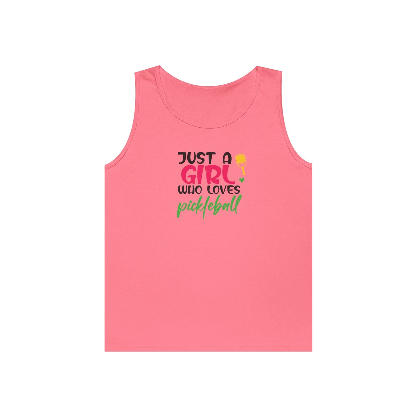 Women's Soft Pickleball Tank Top - Just a Girl Who Loves Pickleball Pink