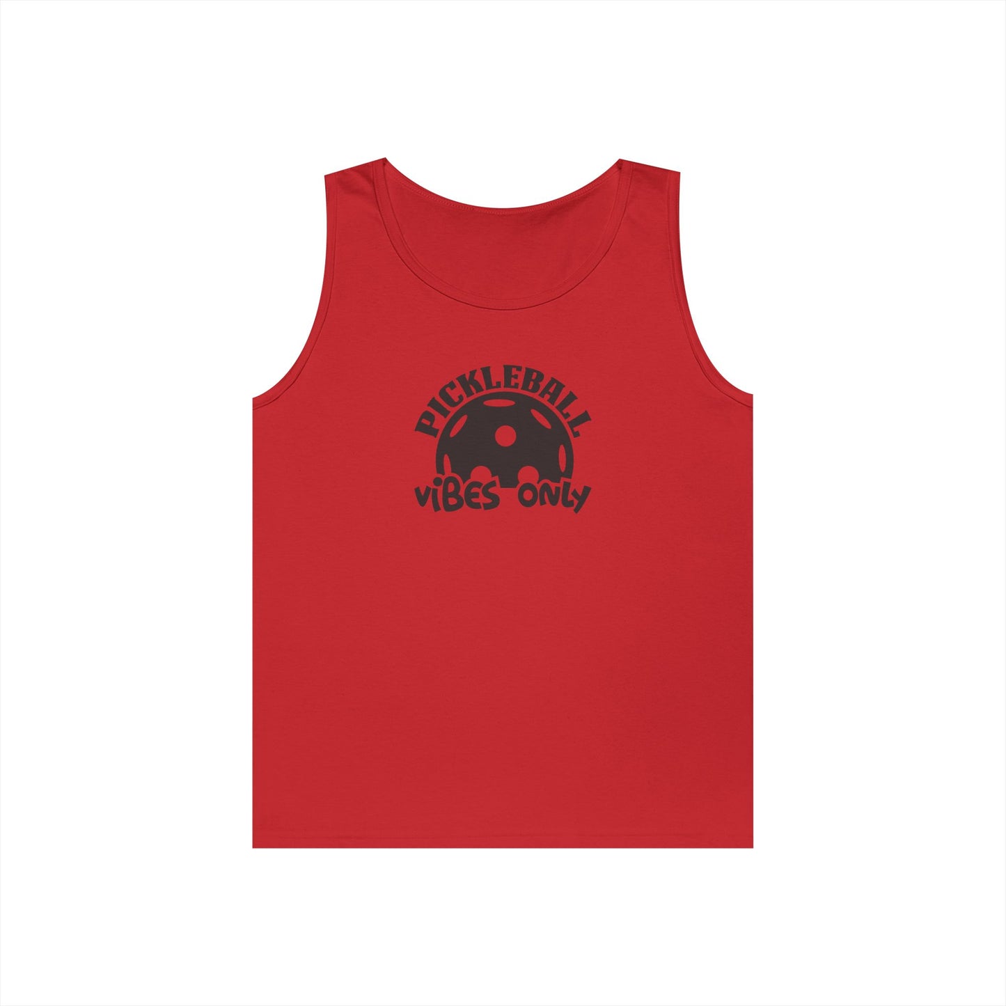 Women's Comfy Pickleball Tank Top - Pickleball Vibes Only Red