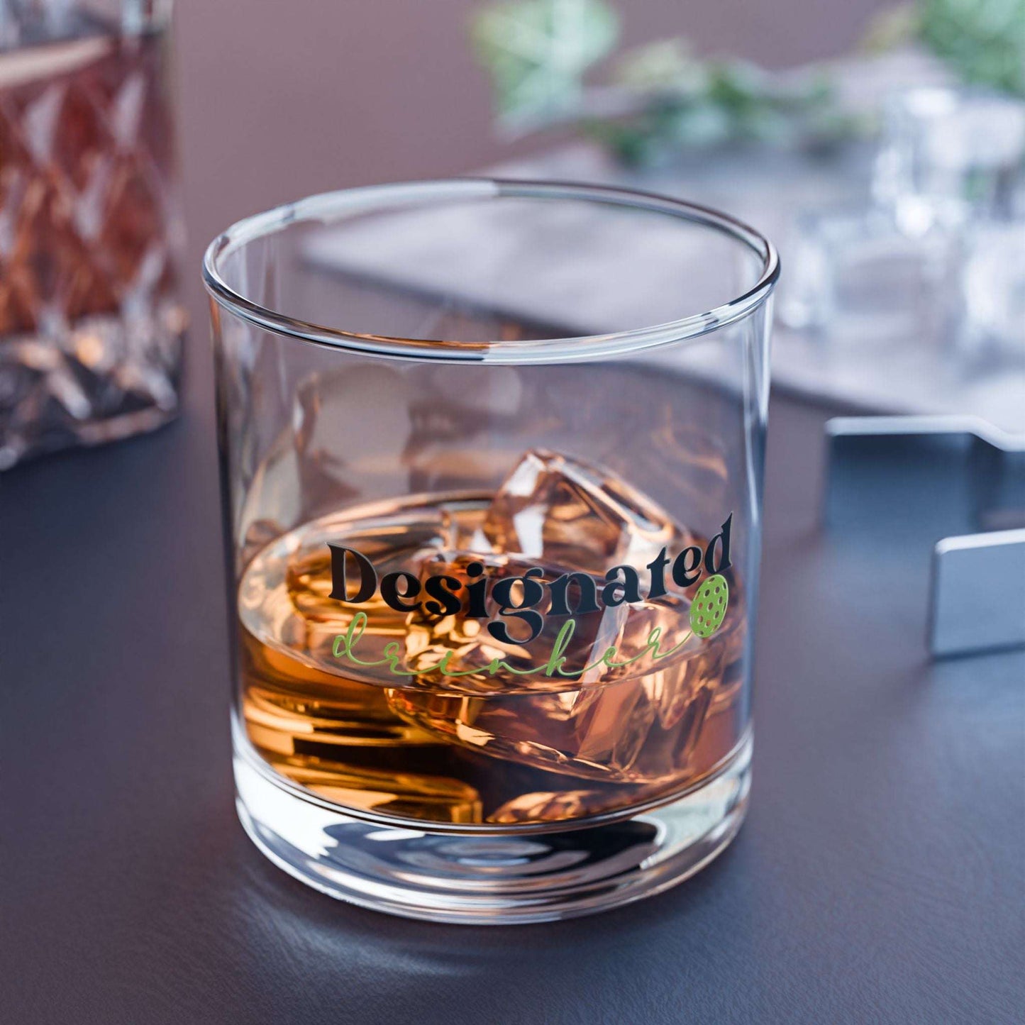 Pickleball Stylish Rocks Glass - Designated Drinker