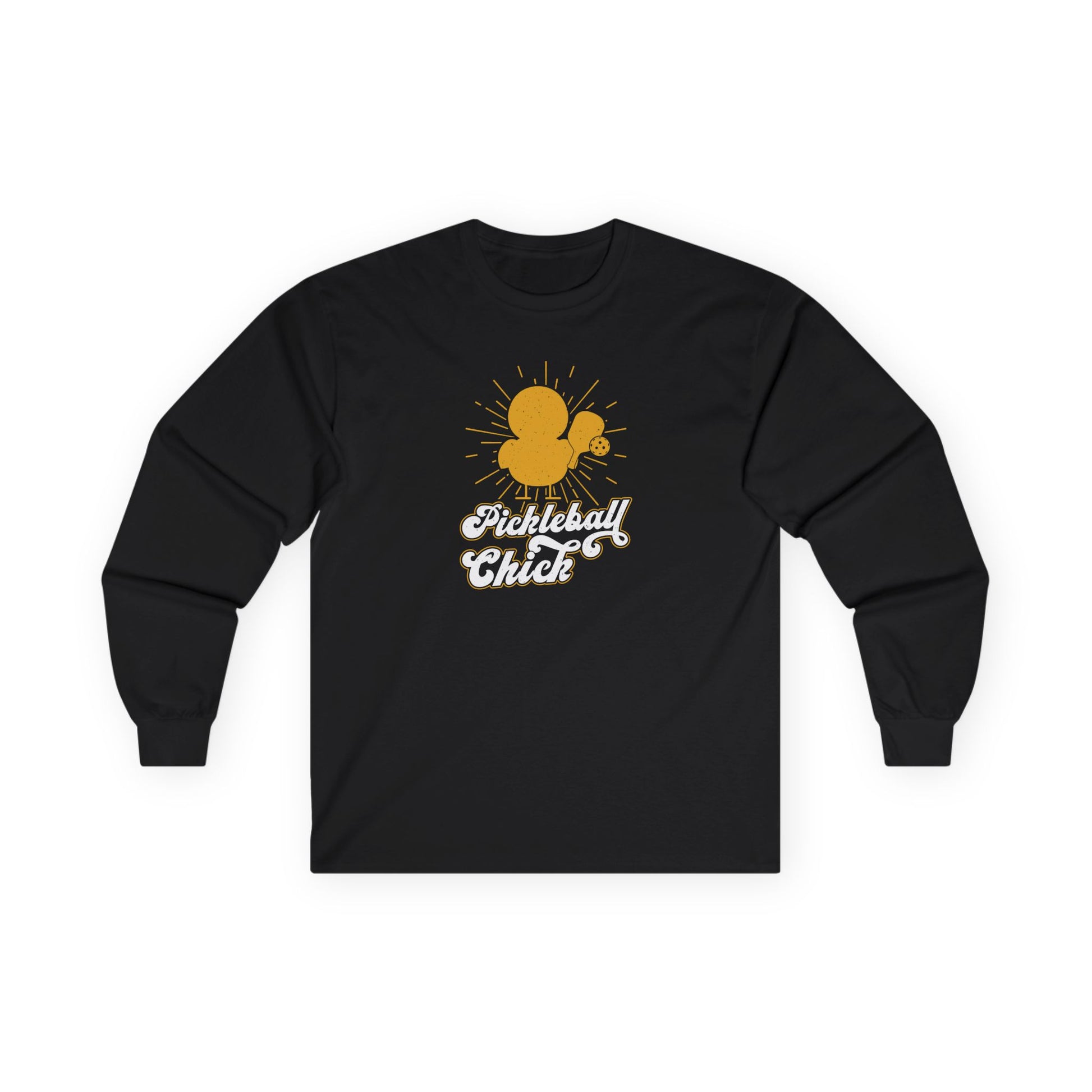 Women's Funny Pickleball Long Sleeves top - Pickleball Chick Black