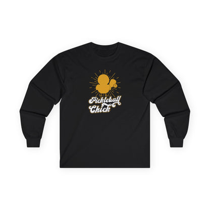 Women's Funny Pickleball Long Sleeves top - Pickleball Chick Black