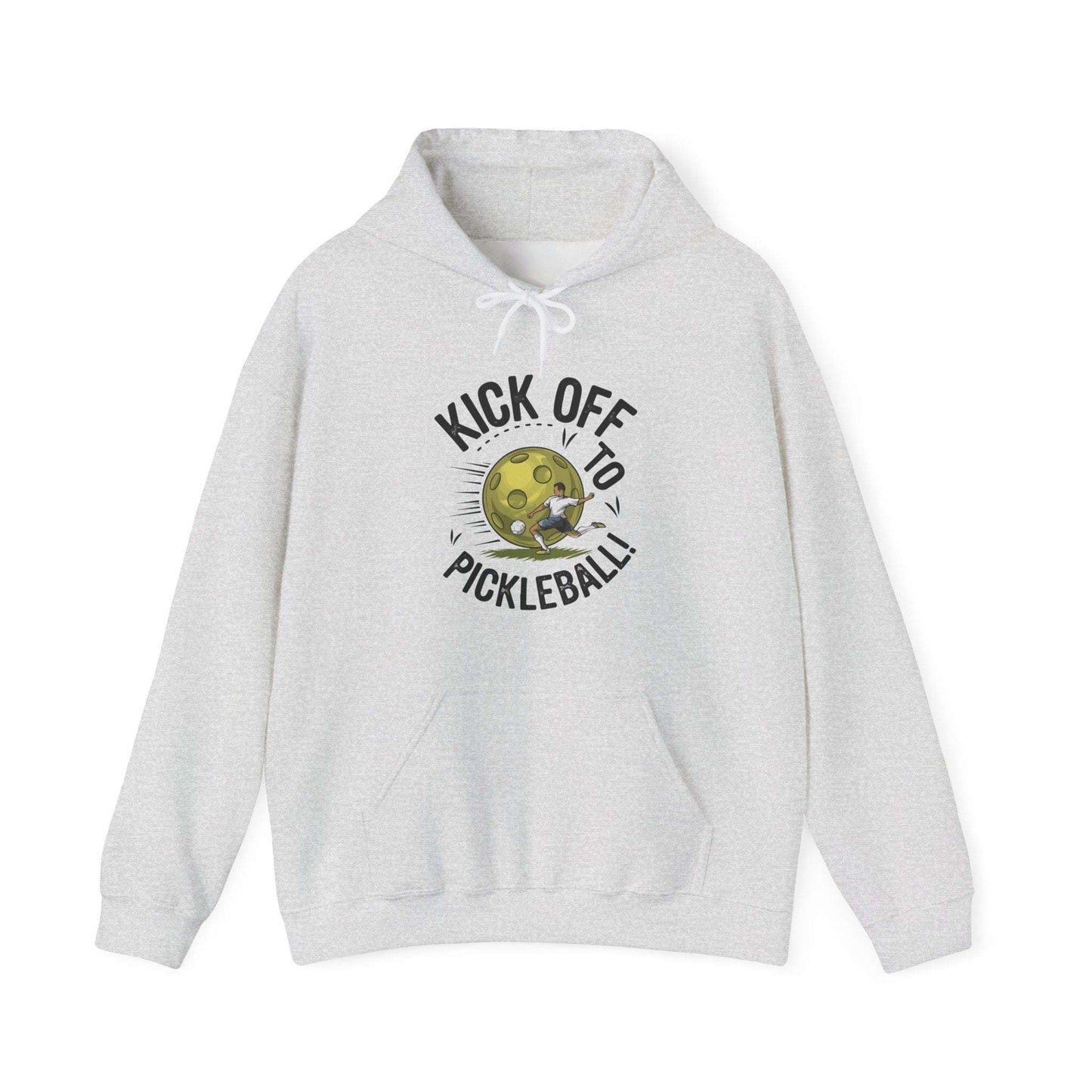 Men's Stylish Pickleball Hoodie - Kick Off to Pickleball Gray