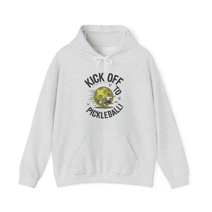 Men's Stylish Pickleball Hoodie - Kick Off to Pickleball Gray