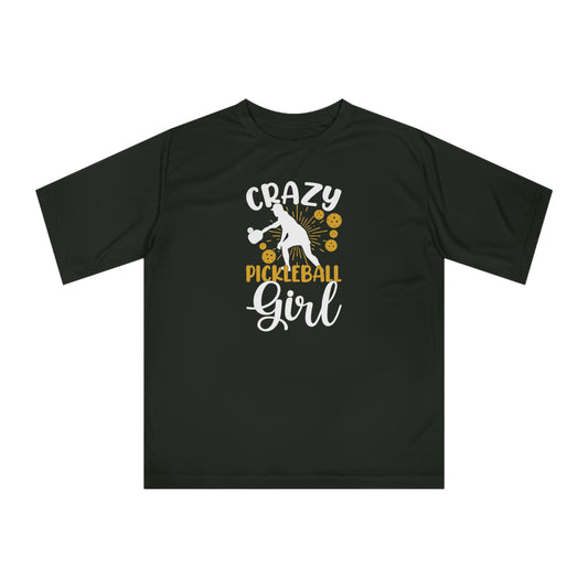 Women's Lightweight Pickleball T-shirt - Crazy Pickleball Girl Black