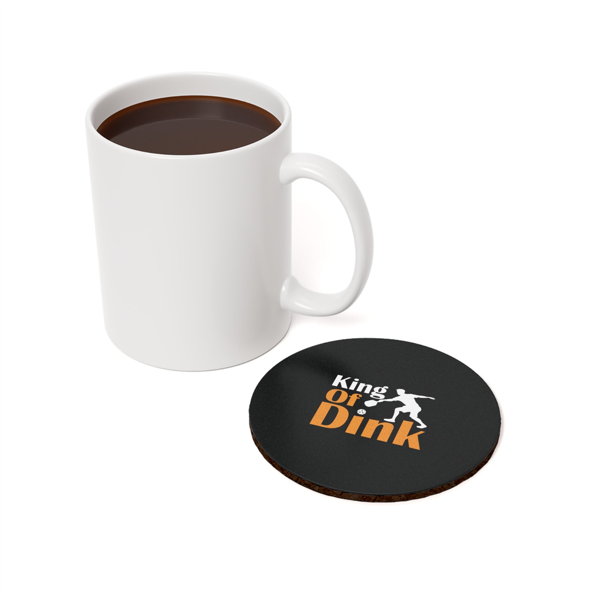 Pickleball Cool Cork Coaster - King of Dink