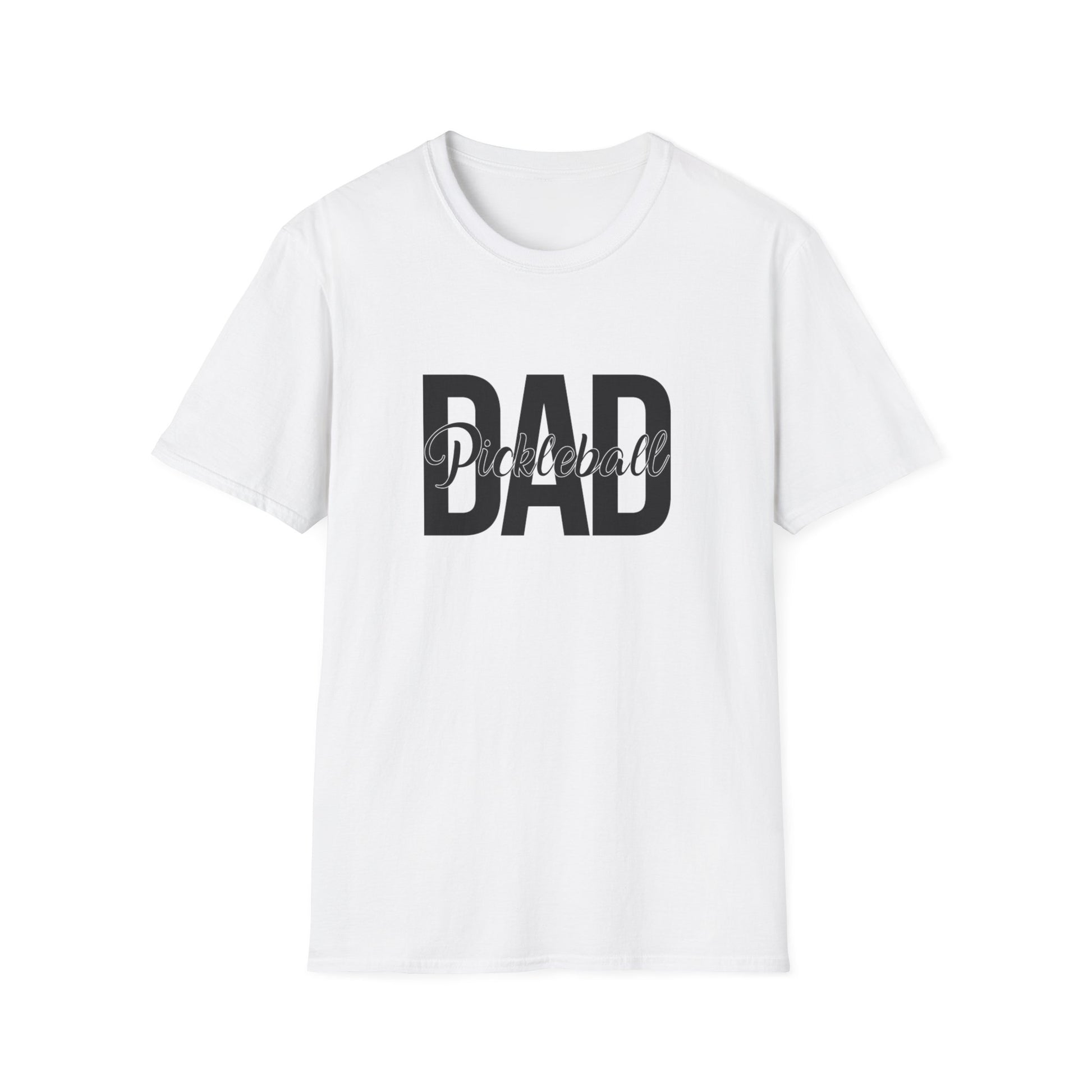 Men's Trendy Pickleball T-shirt - Pickleball Dad White