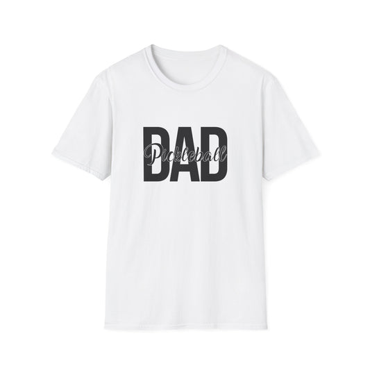 Men's Trendy Pickleball T-shirt - Pickleball Dad White