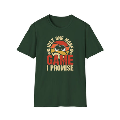 Men's Stylish Pickleball T-shirt - Just One More Game I Promise Green
