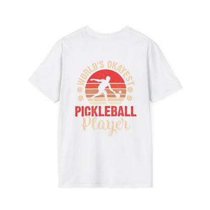 Men's Pickleball T-shirt - World's Okayest Pickleball Player Retro