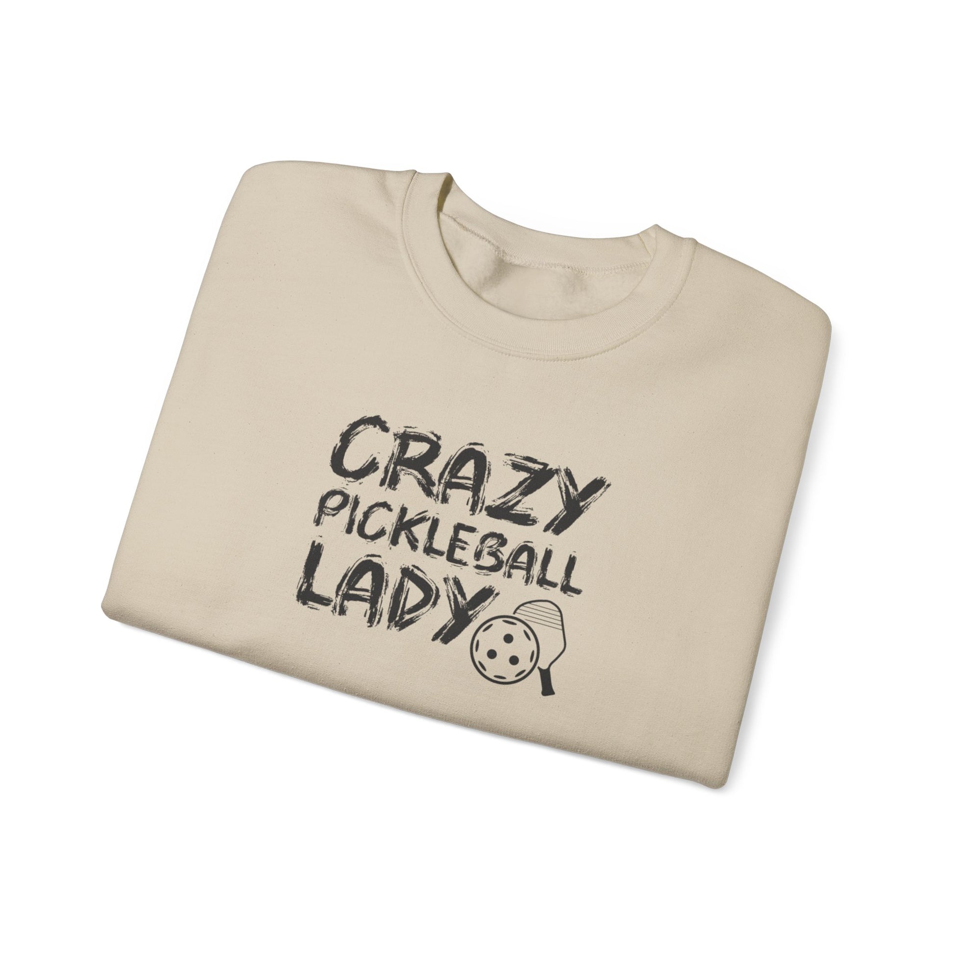 Women's Funny Pickleball Sweatshirt - Crazy Pickleball Lady