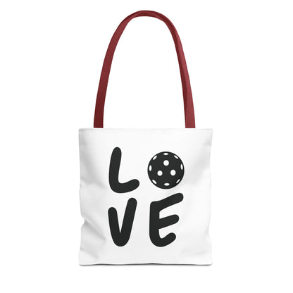 Pickleball Fun Tote Bag - Love with Pickleball Red