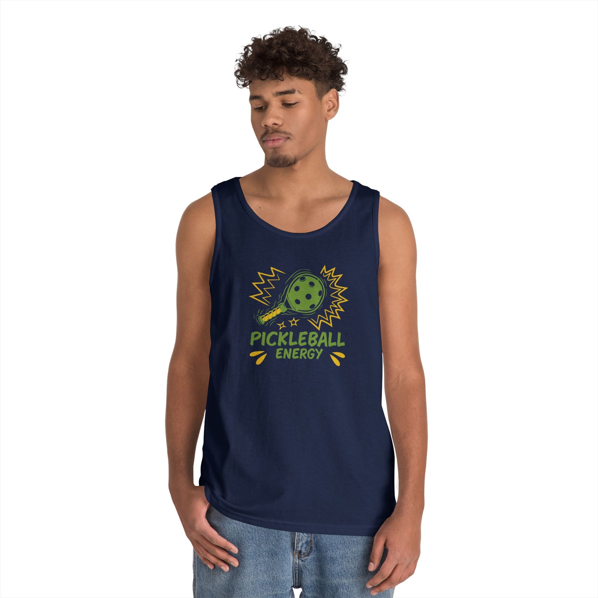 Men's Fun Pickleball Tank Top - Pickleball Energy