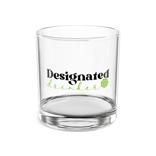 Pickleball Stylish Rocks Glass - Designated Drinker 10oz