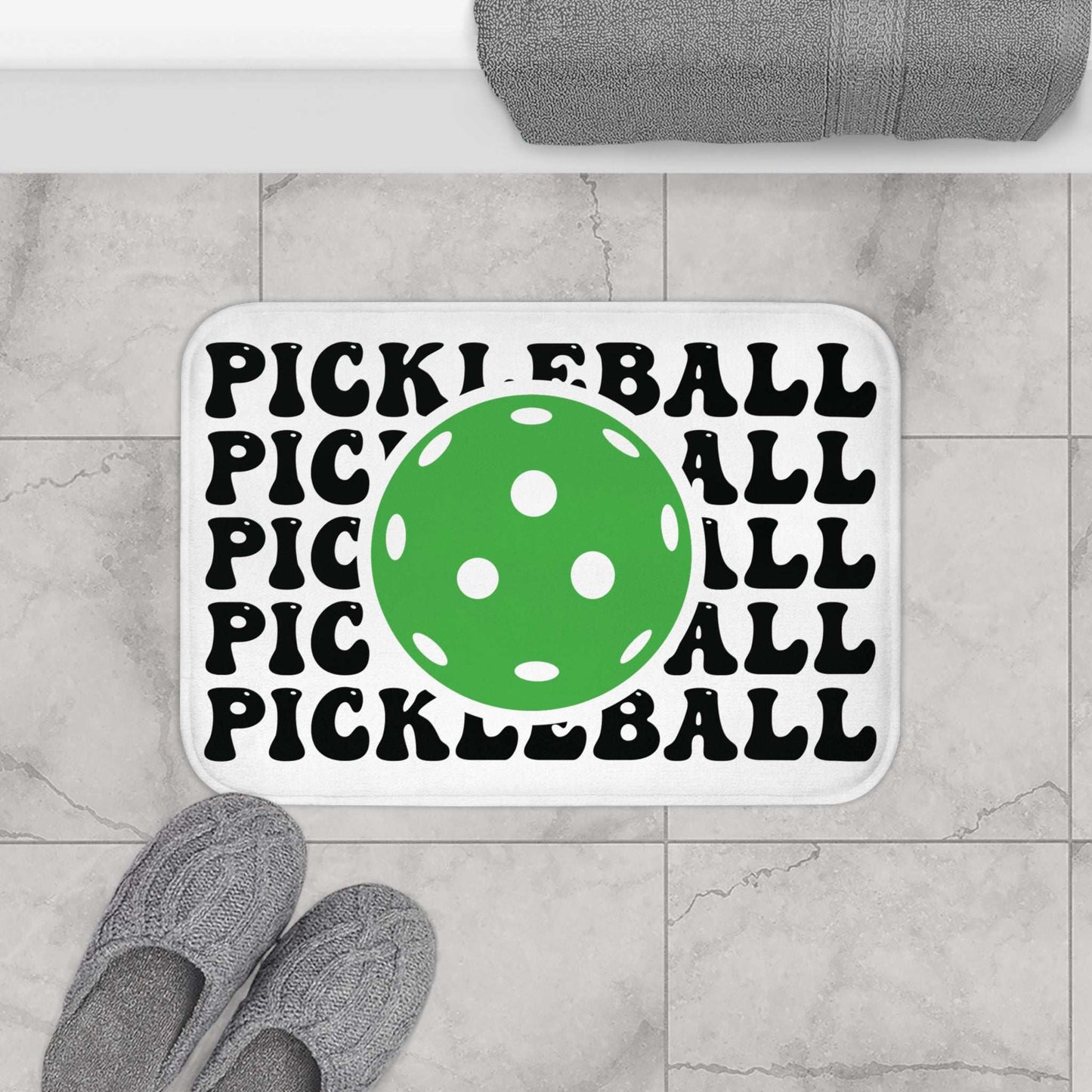 Pickleball Bold Bath mat - pickleball pop
