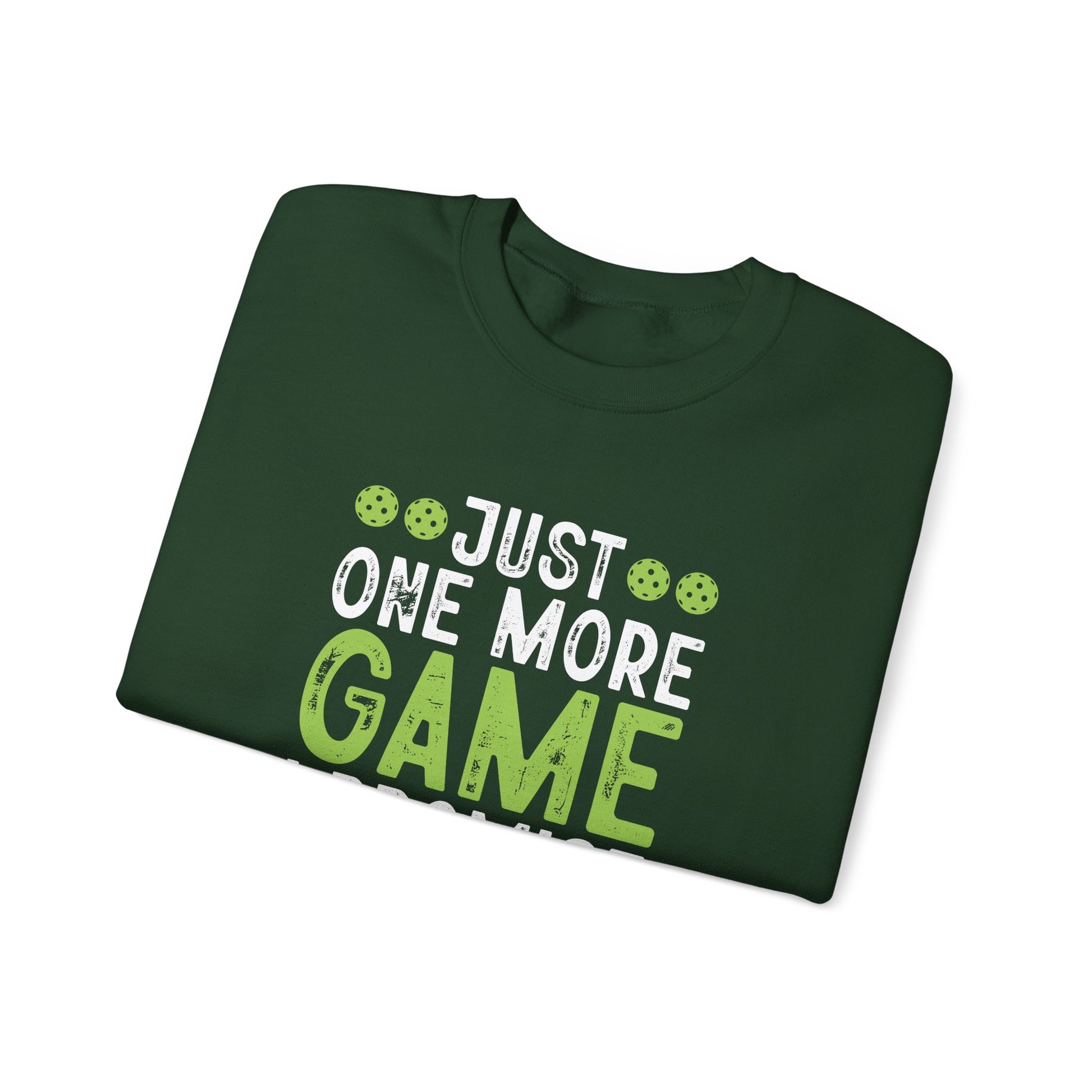 Men's Durable Pickleball Sweatshirt - Just One More Game I Promise