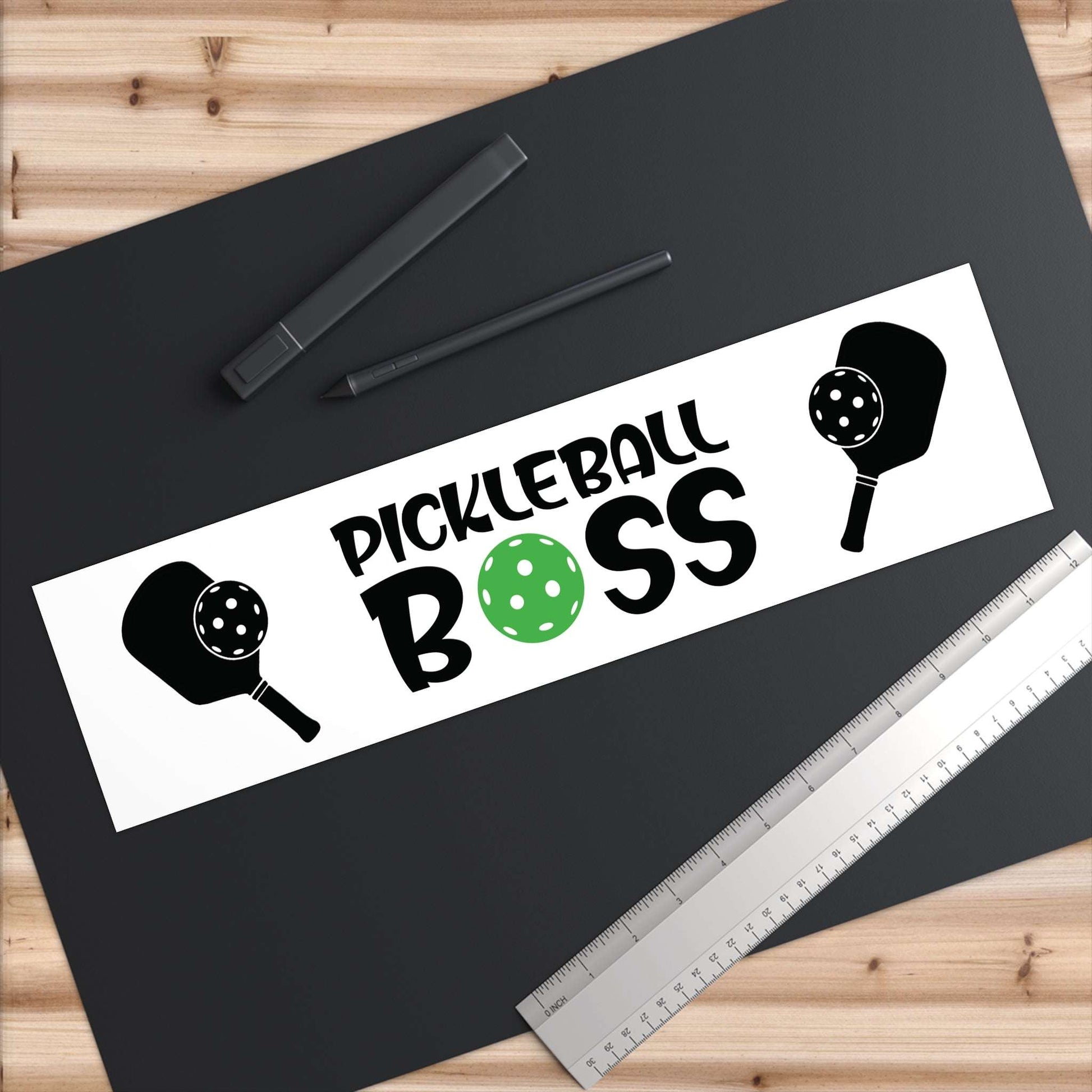Pickleball Quirky Bumper Sticker - Pickleball Boss