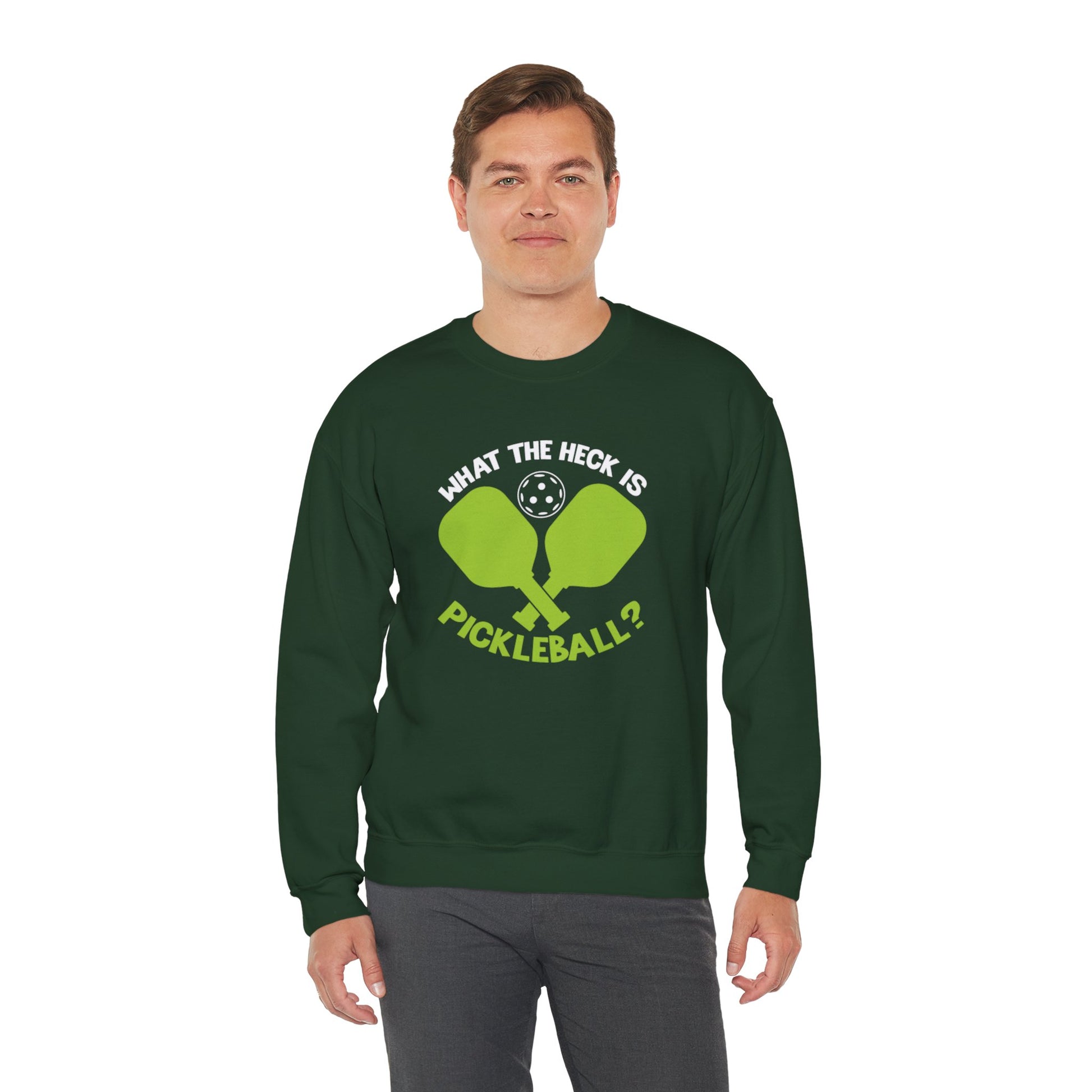 Men's Funny Pickleball Sweatshirt - What the Heck Is Pickleball?