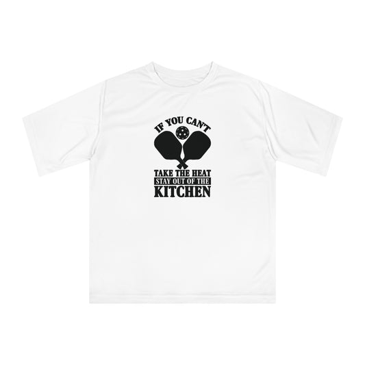 Men's Fun Pickleball T-shirt - If You Can't Take the Heat Stay Out White