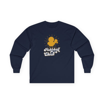 Women's Funny Pickleball Long Sleeves top - Pickleball Chick Navy