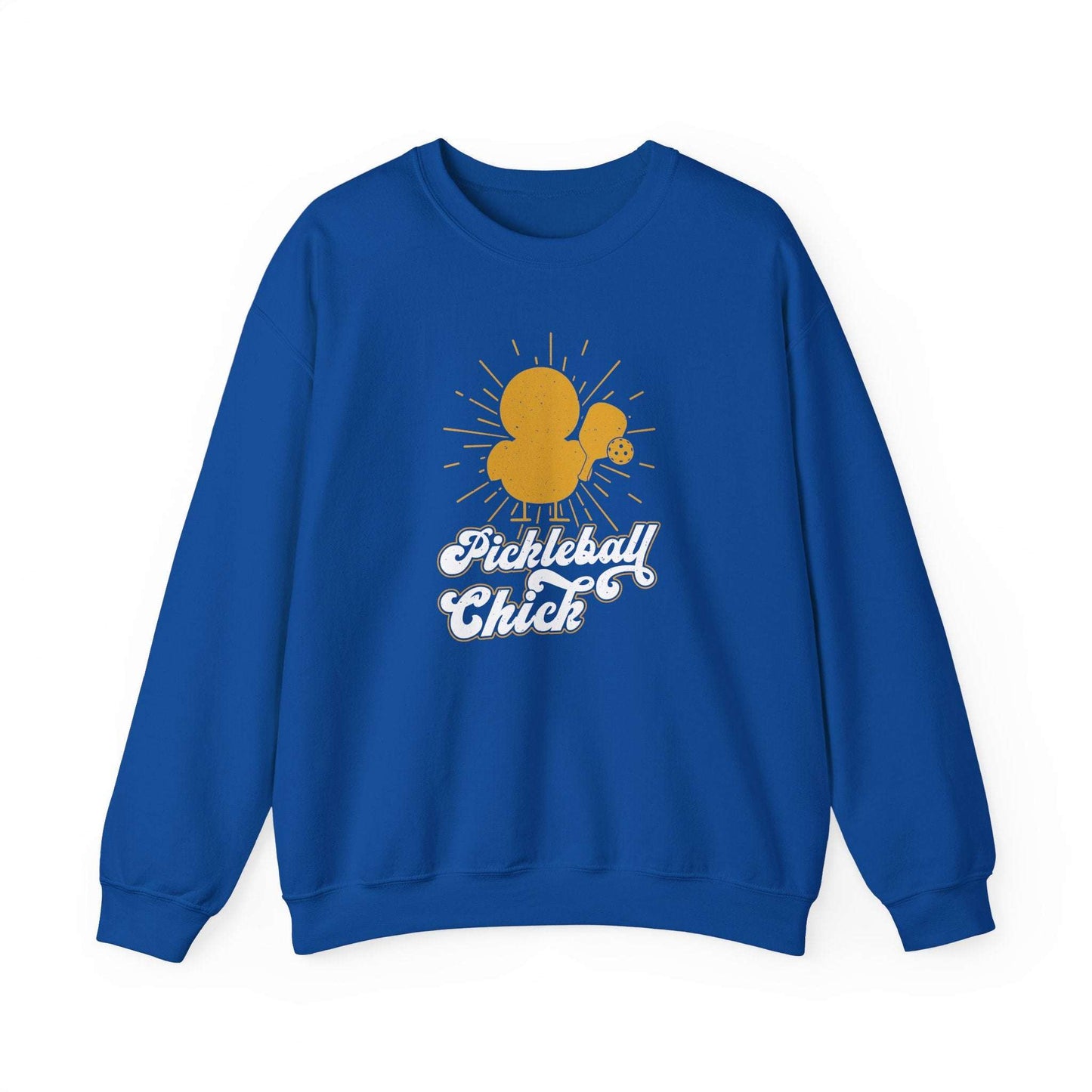 Women's Funny Pickleball Sweatshirt - Pickleball Chick Royal