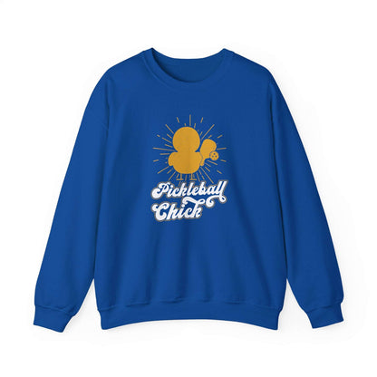 Women's Funny Pickleball Sweatshirt - Pickleball Chick Royal