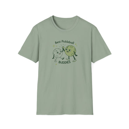 Men's Comfy Pickleball T-shirt - Best Pickleball Buddies Green