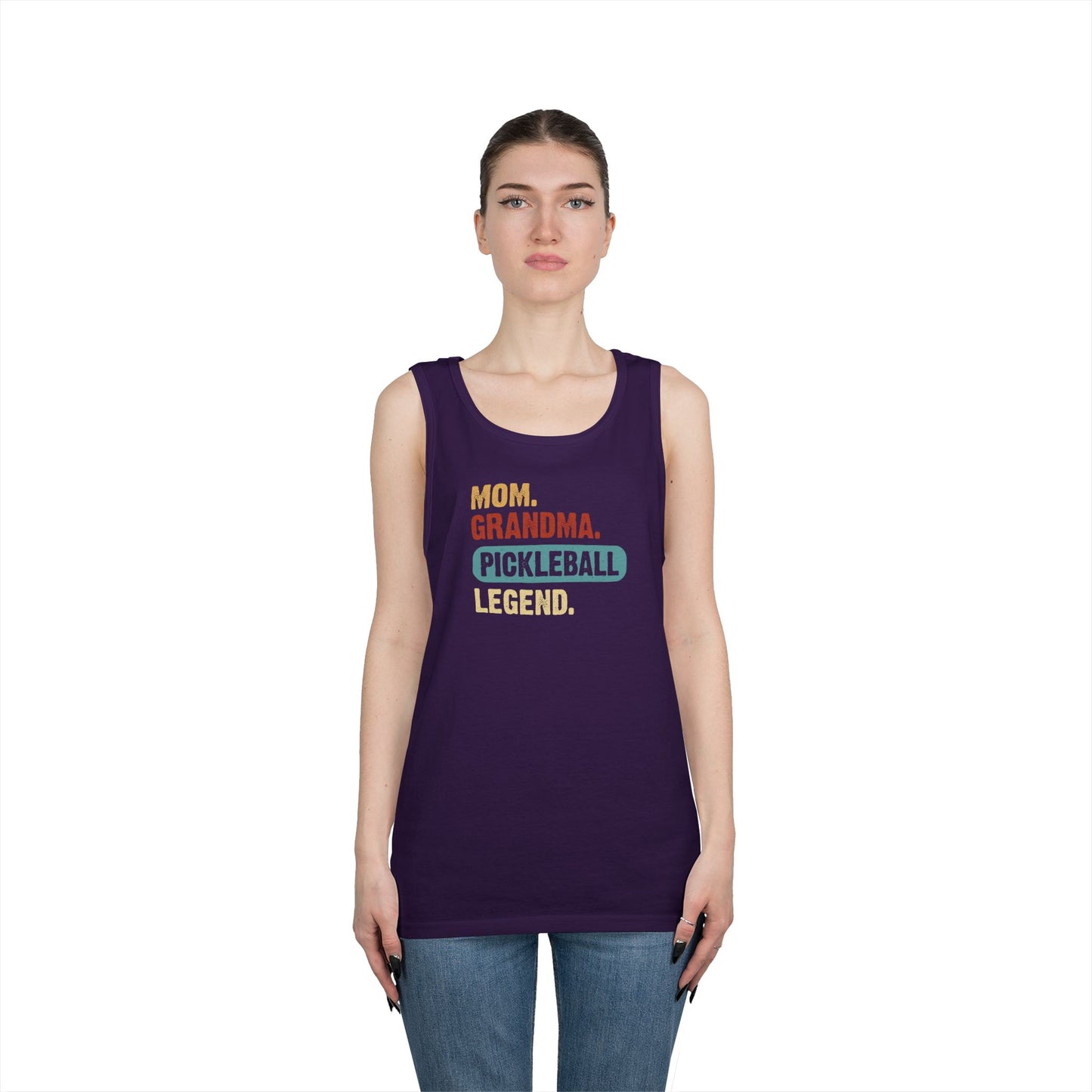 Women's Durable Pickleball Tank Top - Mom Grandma Pickleball Legend