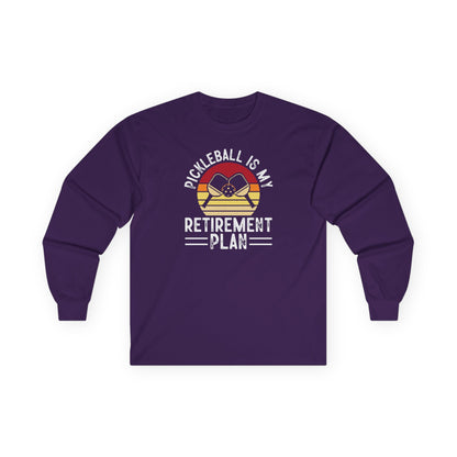Women's Pickleball Long Sleeves top - Pickleball Is My Retirement Plan Purple