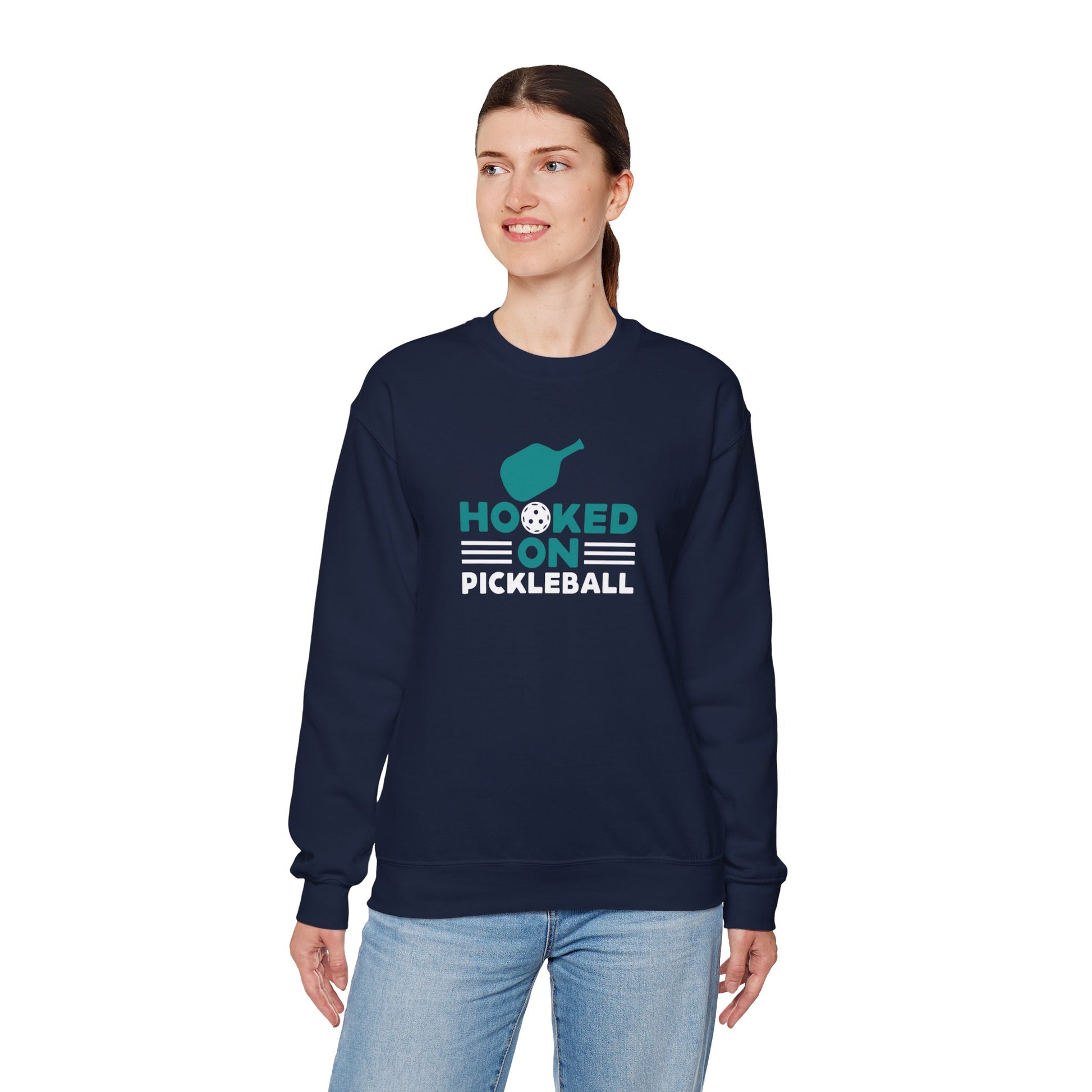 Women's Cool Pickleball Sweatshirt - Hooked on Pickleball