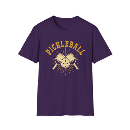 Men's Energetic Pickleball T-shirt - Pickleball Retro Purple