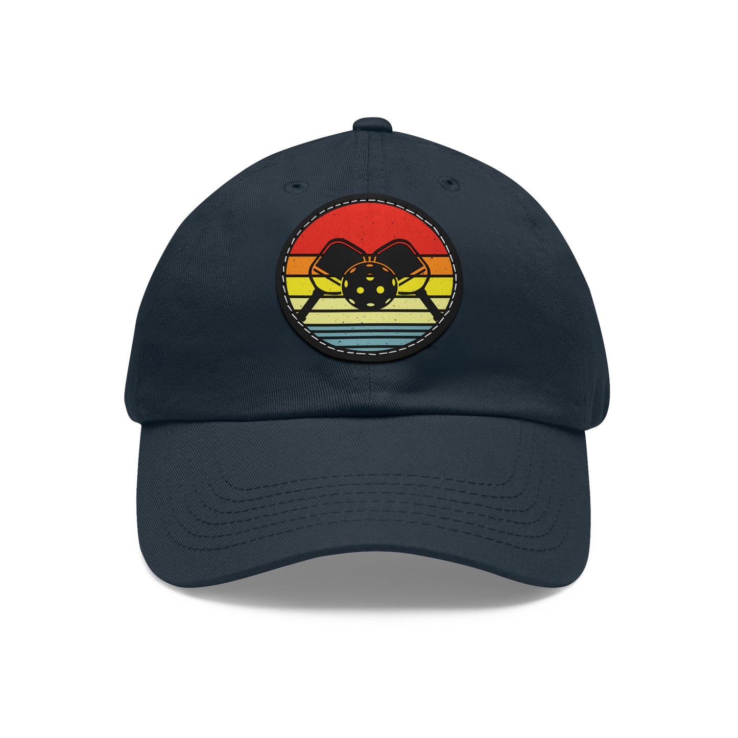 Pickleball Unique Cap - Paddles Rainbow Navy