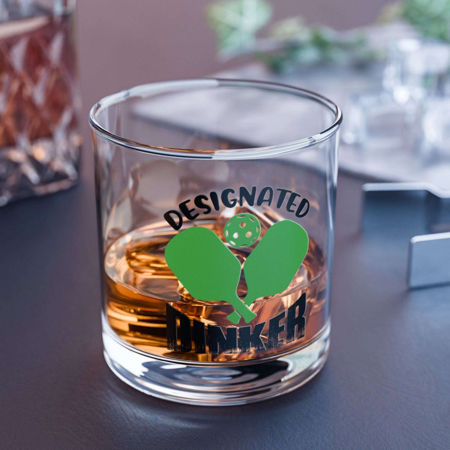 Pickleball Witty Rocks Glass - Designated Dinker