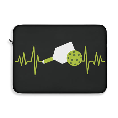 Pickleball Stylish Laptop Sleeve - Pickleball and Pulse Black