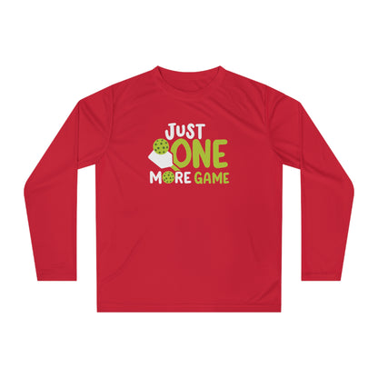Women's Cute Pickleball Long Sleeves top - Just One More Game Red