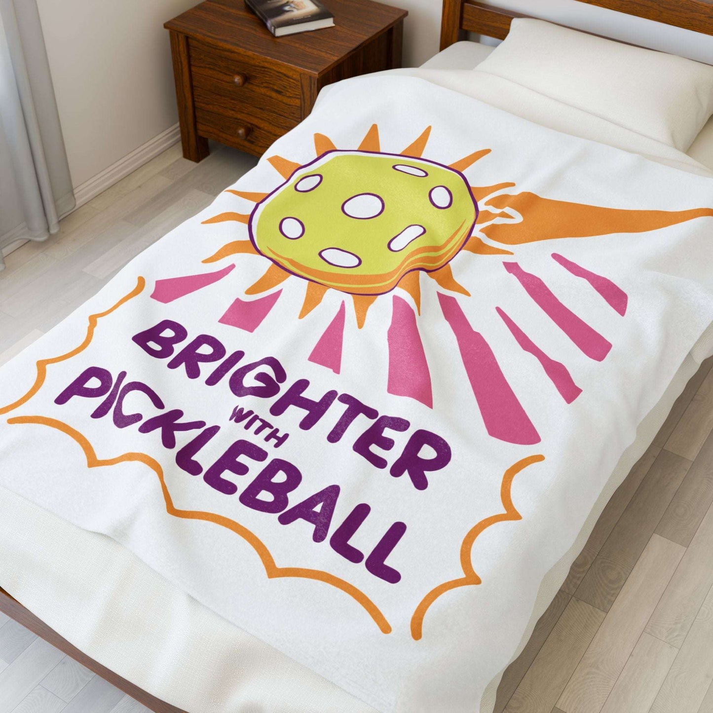 Pickleball Cute Blanket - Brighter with Pickleball