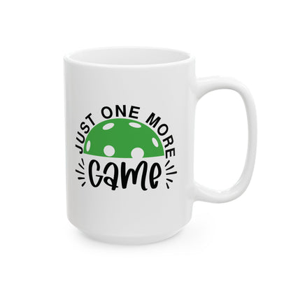 Pickleball Sporty Mug - Just One More Game White