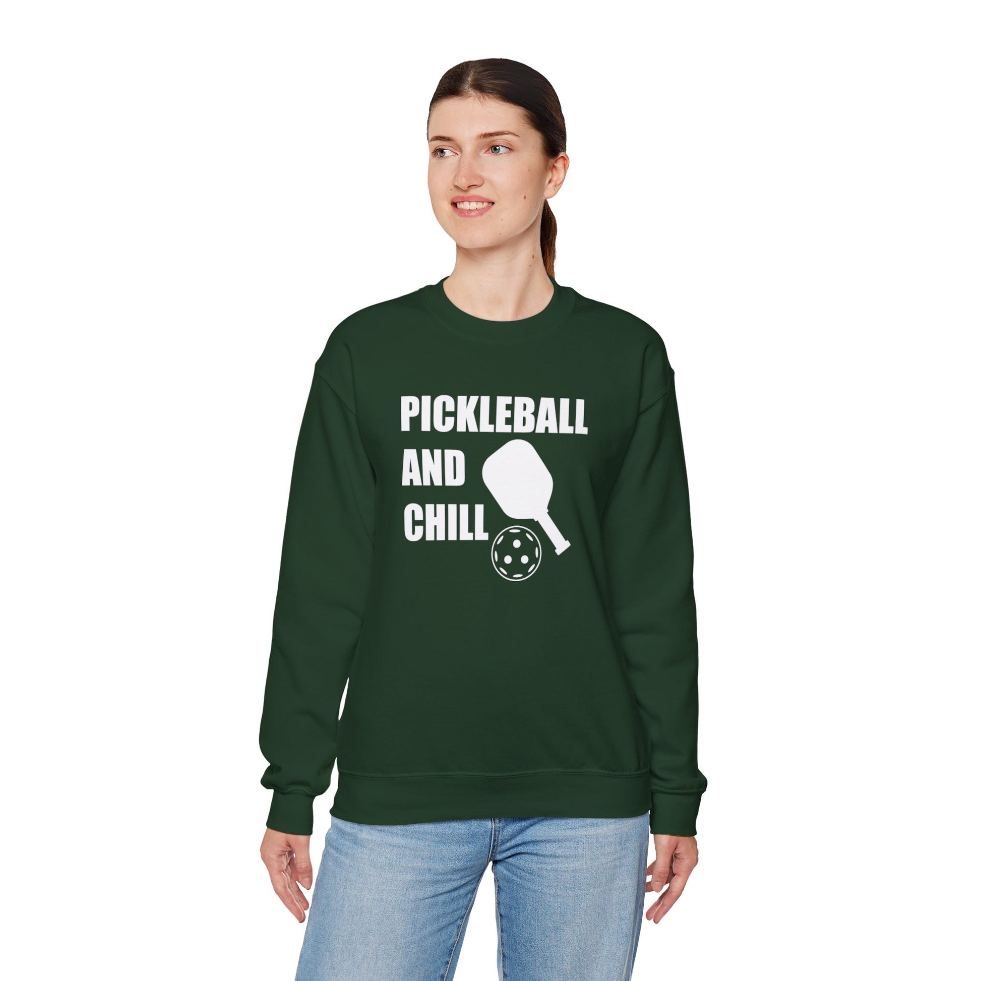 Women's Stylish Pickleball Sweatshirt - Pickleball and Chill
