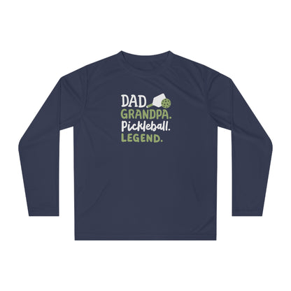 Men's Pickleball Long Sleeves top - Dad Grandpa Pickleball Legend Navy