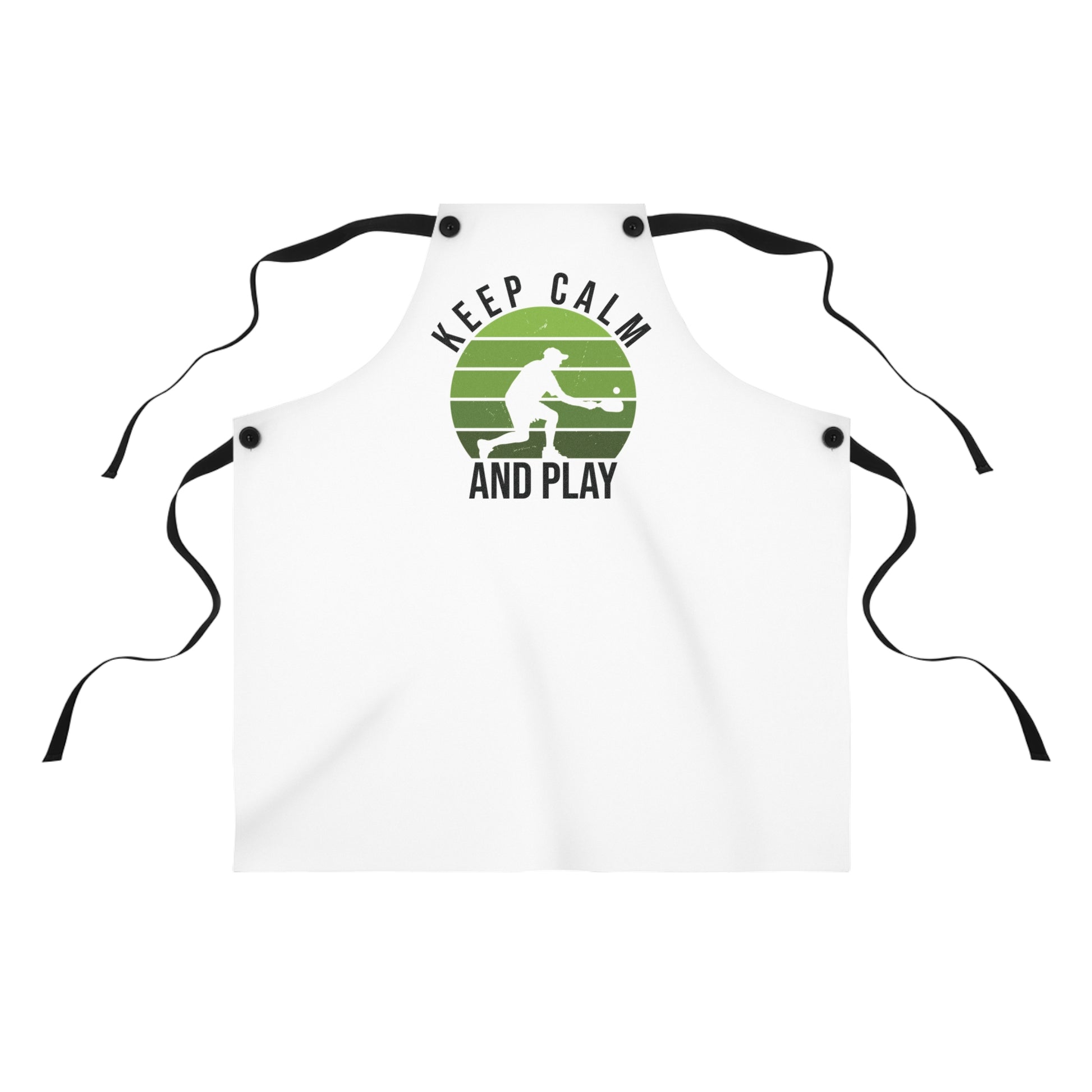 Pickleball Durable Apron - Keep Calm and Play White