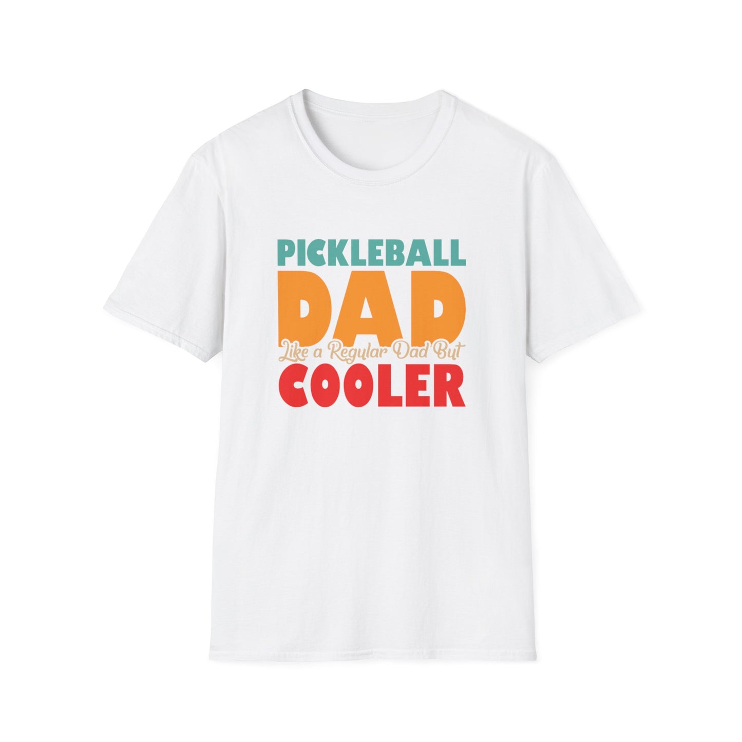 Men's Pickleball T-shirt - Pickleball Dad Like Regular Dad but Cooler White
