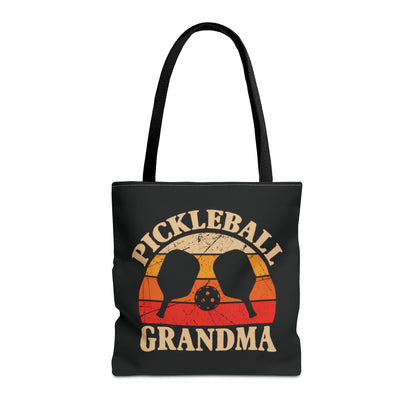 Pickleball Cool Tote Bag - Pickleball Grandma Black