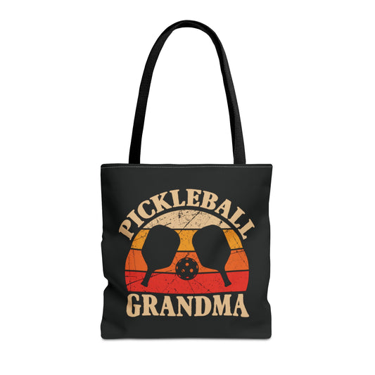 Pickleball Cool Tote Bag - Pickleball Grandma Black