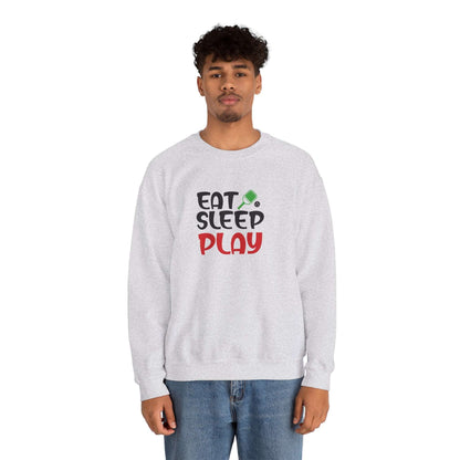Men's Fun Pickleball Sweatshirt - Eat Sleep Play