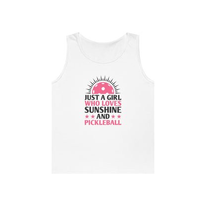 Women's Funny Pickleball Tank Top - Just A Girl Who Love Pickleball White